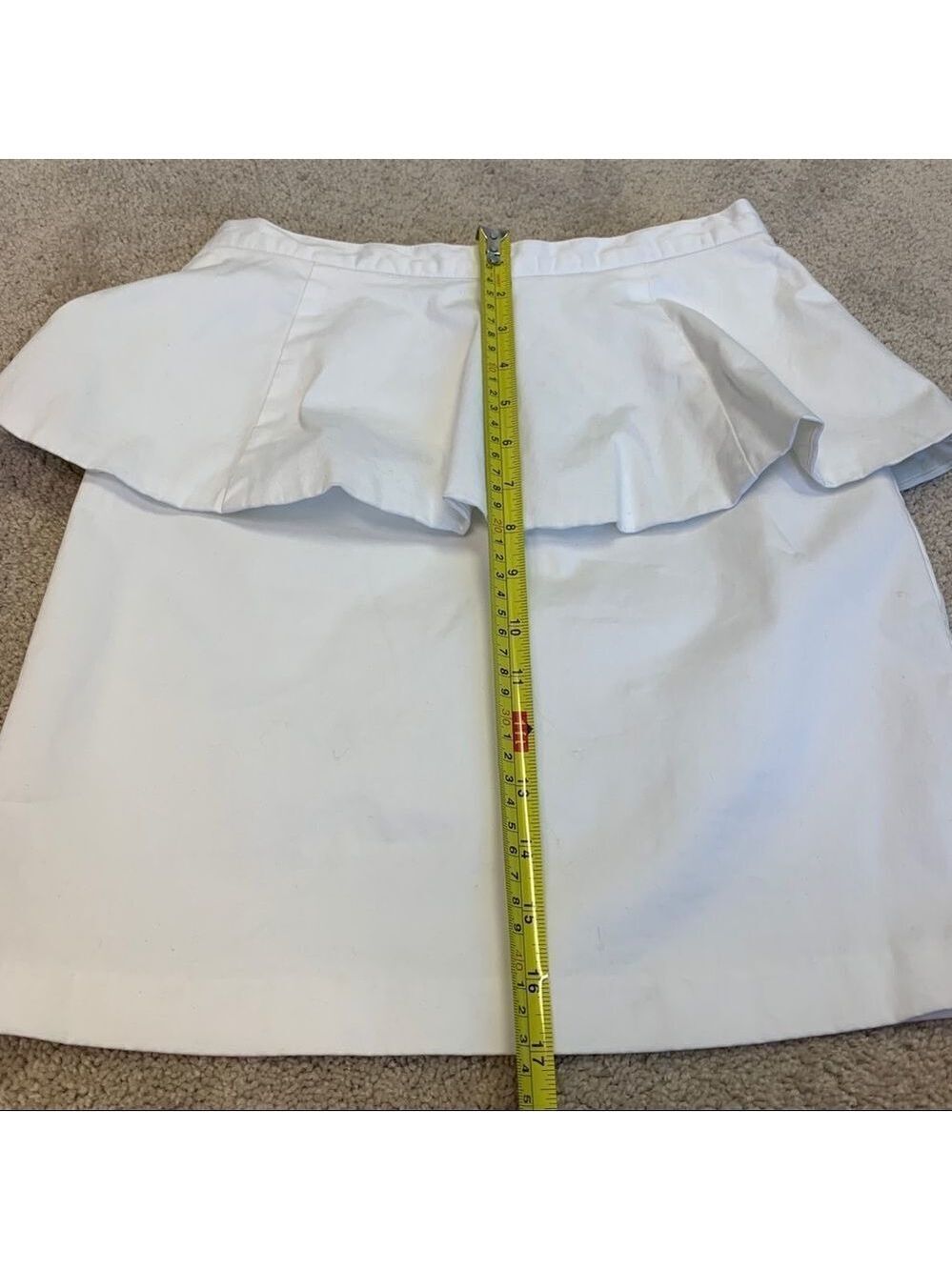 𝅺ALICE + Olivia white peplum pencil skirt Sz 4 NWT - Picture 10 of 12